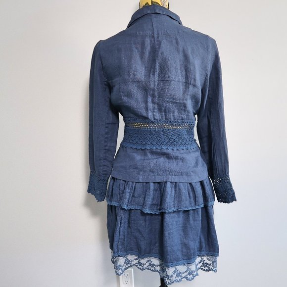 Haris Cotton Chambray Top and Skirt Set Medium - Picture 3 of 10